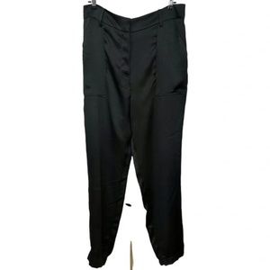 BROCHU WALKER Black Pants Elastic Waist Hem Sz L